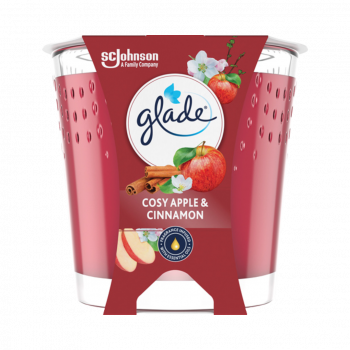 Glade Duftkerze Cosy Apple und Cinnamon, im Glas, 112g